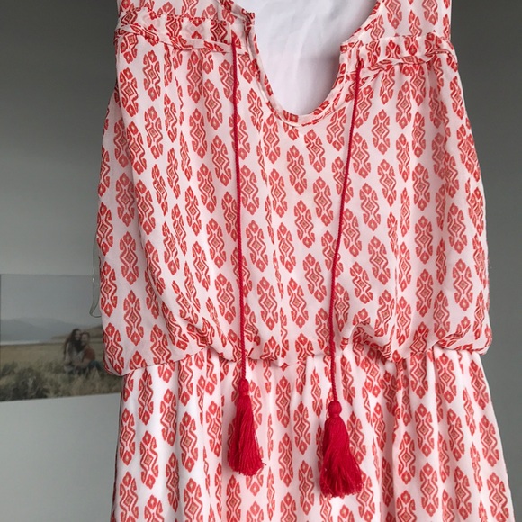 LILY ROSE DRESS PRETTY RED/ORANGE COLOR - Picture 3 of 5